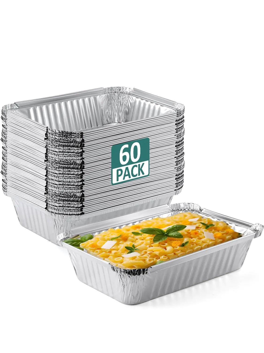 60 Pack 8x6 Aluminum Pans